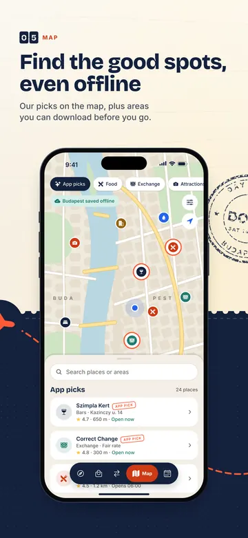 Map: Find the good spots, even offline. Our picks on the map, plus areas you can download before you go.